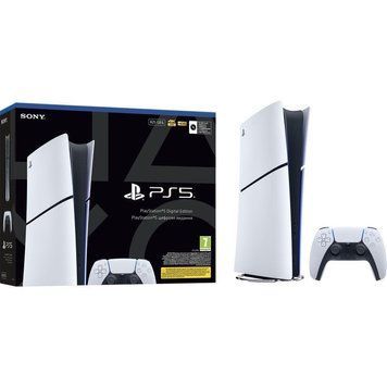 Sony PlayStation 5 Slim Digital Edition 1TB White Б/У + DualSense &mdash; идеальное состояние +6 мес Гарантии 15554437 фото