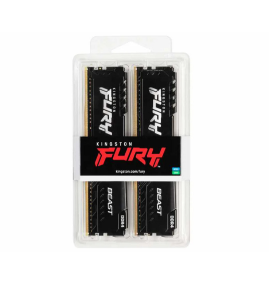 Оперативна пам&rsquo;ять Kingston Fury Beast DDR4 16GB (2x8GB) 3200MHz CL16 (KF432C16BBK2/16) Б/У 572130 фото