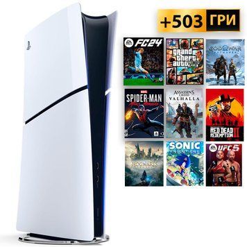 PlayStation 5 slim +503 Игры Б/У +12 мес Гарантии +ps+ Premium Digital Без Геймпада 13444424 фото