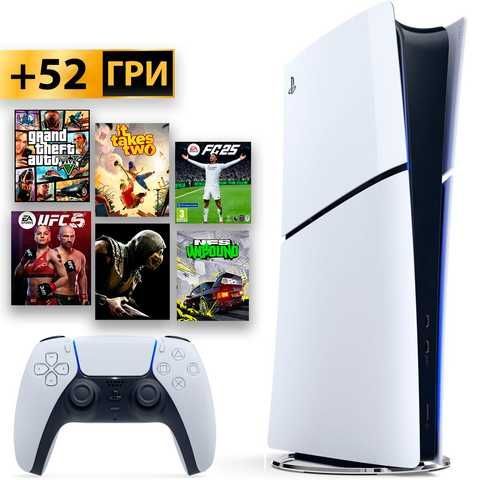 Купити PlayStation 5 slim +52 Гри +12 міс Гарантії Б/У 2377466 в