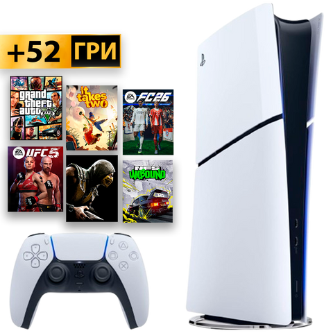 PlayStation 5 slim +52 Гри +12 міс Гарантії Б/У 2377466 фото