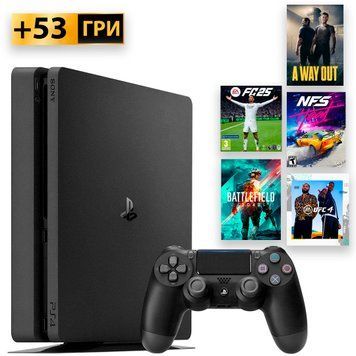 Playstation 4 slim +53 Гри +6 міс Гарантії +підписка EA play Б/У 177720 фото