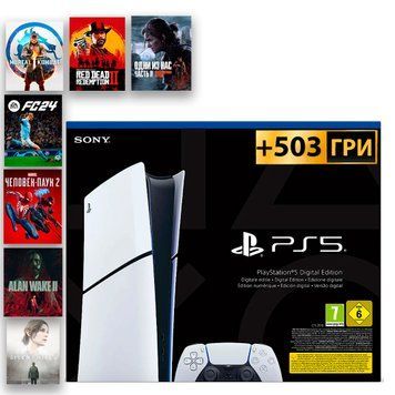 PlayStation 5 slim +503 Игры НОВАЯ +18 мес Гарантии +ps+ Premium  Digital 4555443 фото