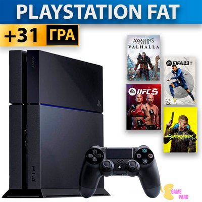 Sony PlayStation 4 Fat Б/У +31 Игра +6 міс Гарантии (Fifa 24, Cyberpunk, UFC и др) 172223 фото