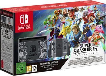Нова Nintendo Switch (сіра) Ігрова консоль + гра Super Smash Bros. Ultimate 012832 фото