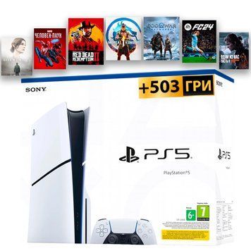 PlayStation 5 slim +503 Игры Б/У +12 мес Гарантии +ps+ Premium Blu Ray 344442 фото