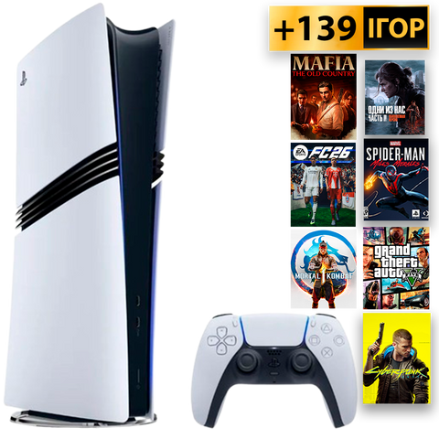 PlayStation 5 PRO +139 Гри +12 міс Гарантії 2 TB Нова 3377477 фото